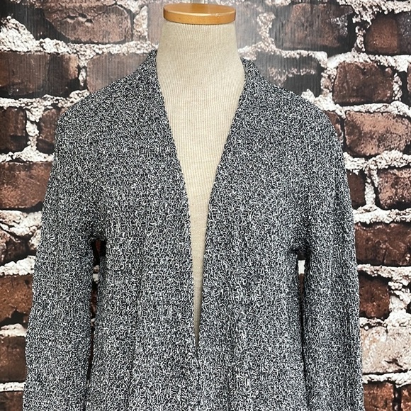 Caslon Cardigan Sweater Open Front Knit Gray Variegated Size X Small XS - Picture 8 of 16